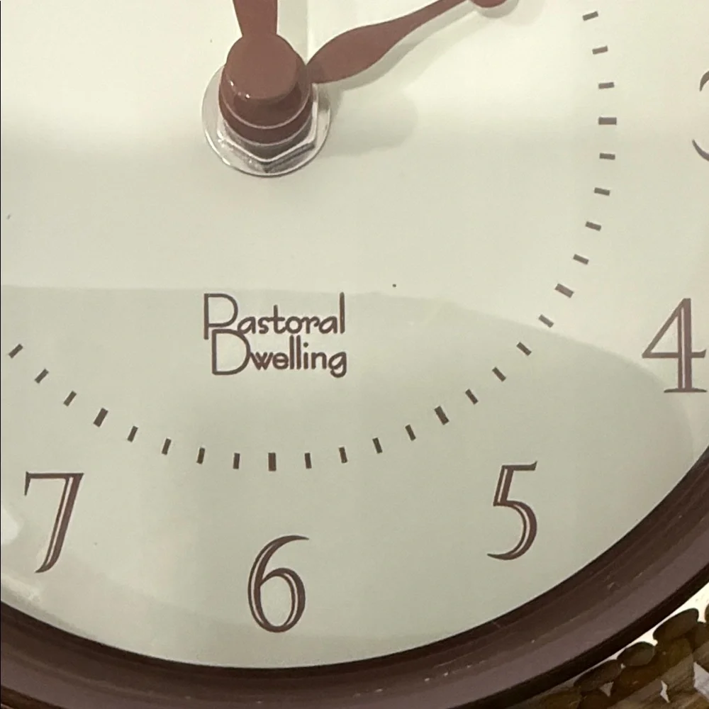 Pastoral Dwelling Lucite Wall Clock Dried Beans Kitchen Hanging Quartz 8